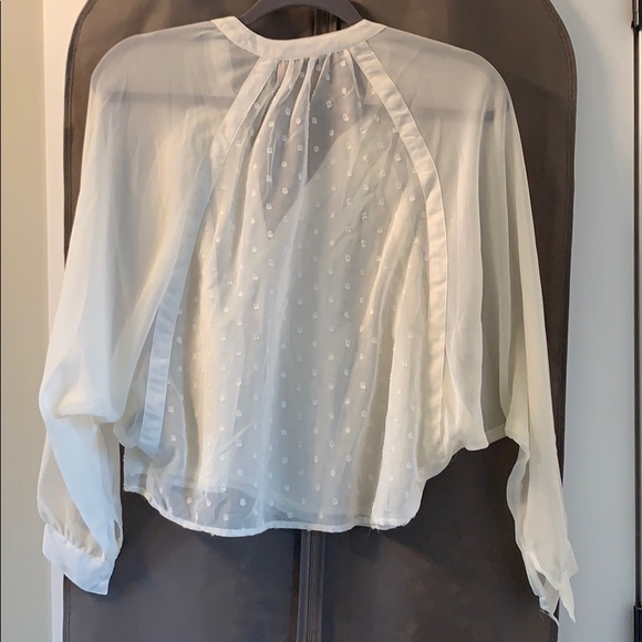 ABS Allen Schwartz XS/S Cropped Sheer Top - Picture 6 of 8